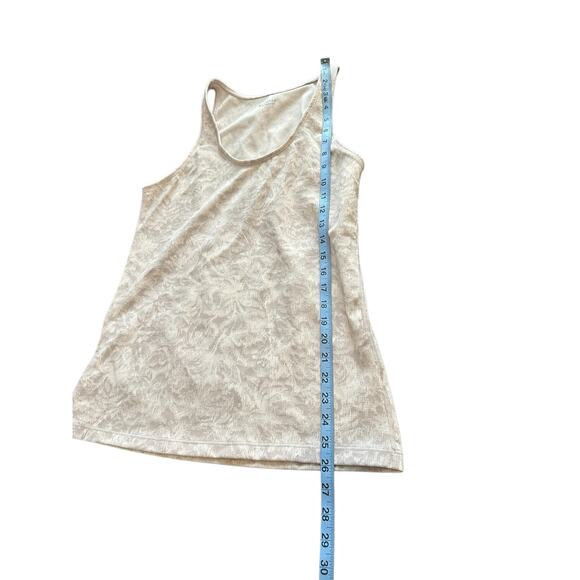 Athleta Frosted Floral Velvety Pink Workout Athletic Scoop Tank Top Size Large - Picture 10 of 10